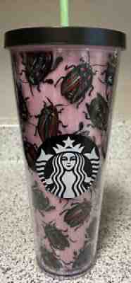 STARBUCKS Pink Beetle Bug Mermaid Siren Logo Cold Cup Venti TUMBLER 24 Oz RARE - Sold on eBay Sep 13, 2021 for $197.50