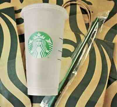 Starbucks Mermaid Siren Logo Reusable Frosted Cold Cup Coffee Tea Tumbler 24 oz - Sold on eBay Sep 08, 2021 for $9.98