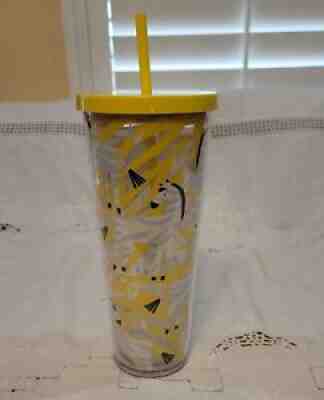 Starbucks Yellow Zebra Tumbler 24 Oz Rare Hard To Find. With Original Straw - Sold on eBay Aug 03, 2021 for $100.00