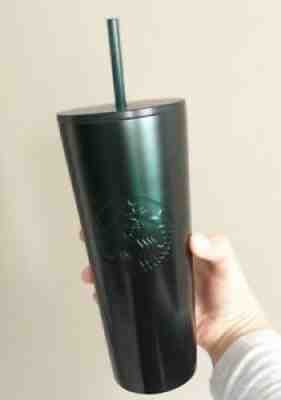 KXBLE Starbucks Holiday 2020 Dark Green Gradient 24 oz Tumbler Cold Cup New - Sold on eBay Jun 24, 2021 for $15.00