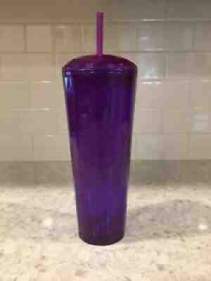 New Starbucks 2021 Fall Purple Dome 24oz Plastic Cup Tumbler - Sold on eBay Aug 31, 2021 for $9.00