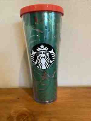 NWT Rare Starbucks Tropical Palm Banana Leaf Venti 24 oz hotsell Cold Cup Tumbler Green