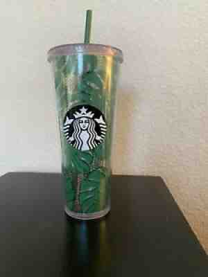 Starbucks Green Tropical Palm leaves Venti 24 oz Tumbler - Sold on eBay Jul 21, 2021 for $20.00