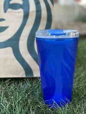 ð??¹Starbucks Summer 2021 Blue Tropical Leaves 16 oz Travel Tumbler Grande Size - Sold on eBay Aug 31, 2021 for $14.00