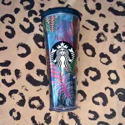 rare STARBUCKS Metallic Tropical Leaves Aloha Tumbler Cold Cup Venti 24 oz - Sold on eBay Jun 17, 2021 for $80.00