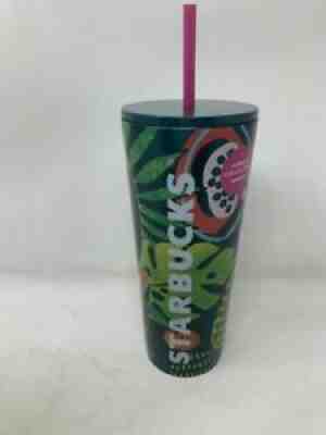 2020 Starbucks Hawaii Palm Leaf Tropical Stainless 24oz Tumbler (Brand New)