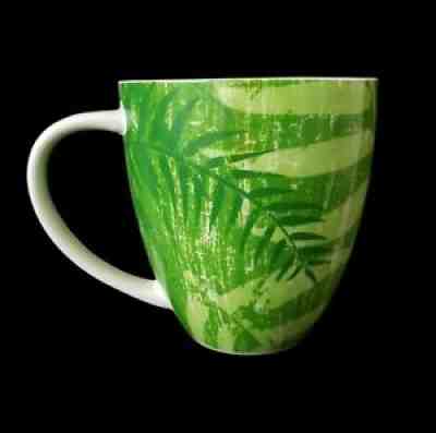 Starbucks 2006 Tropical Jungle Fern Leaves Coffee Mug Cup 14 oz