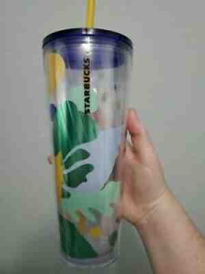 Starbucks Tropical Leaves Venti Tumbler - Sold on eBay Aug 17, 2021 for $30.00