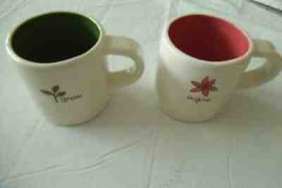 LOT OF (2) STARBUCKS 2008 "GROW" & "INSPIRE" HAND PAINTED 10 OZ CUPS FREE SHIPPI - Sold on eBay Aug 29, 2021 for $23.99