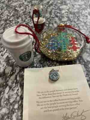 STARBUCKS Holiday Ornaments Set of 3 From 2006 Plus 5 Year Anniversary Pin - Sold on eBay Jul 31, 2021 for $25.00