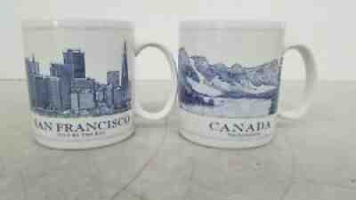 Starbucks Architectural Series 18oz Mugs 2x Lot Canada 2006 & SF - Sold on eBay Aug 29, 2021 for $11.50