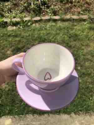 Starbucks Mug 2006 Valentines Purple/Lavender Heart Cup 12oz and Saucer Plate - Sold on eBay Sep 05, 2021 for $14.99