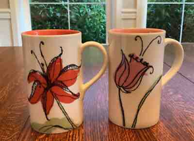 Starbucks Vintage 2006 Two White Coffee Mugs with Different Flowers 12 oz - Sold on eBay Sep 08, 2021 for $18.99