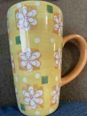 Starbucks 2006 Original 6" Tall Coffee Cup Mug Yellow/Orange With Flowers 16 Oz - Sold on eBay Sep 04, 2021 for $9.99