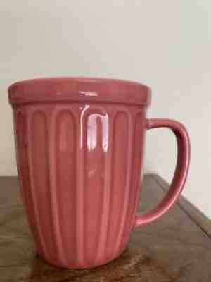 Starbucks Pink 16 oz Coffee Tea Mug Cup Ribbed Design - 2006 - Sold on eBay Aug 30, 2021 for $14.00