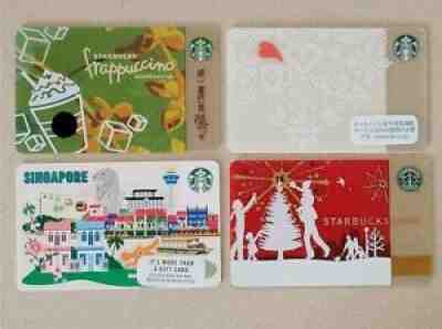 lot 4: Starbucks Card 2013 Taiwan frappuccino 2006 Japan Tree Lighting Singapore - Sold on eBay Sep 11, 2021 for $10.55