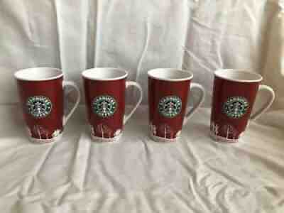 Set Of 4 Starbucks Red Holiday Coffee Mug, Siren Logo, 2006, 16 Oz. - Sold on eBay Sep 10, 2021 for $14.00