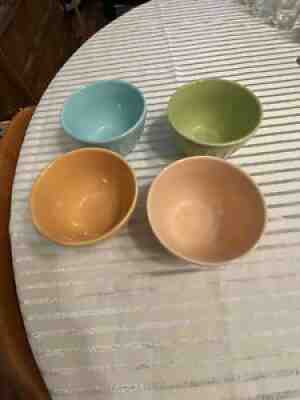 2006 Starbucks Ribbed Ice Cream Bowls 12 Oz Pastel Set Of 4 - Sold on eBay Aug 30, 2021 for $35.00