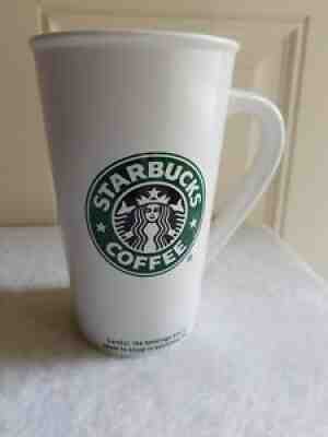 Starbucks Tall Ceramic Coffee Cup Mug 16oz White/Green Siren Mermaid Logo 2006 - Sold on eBay Aug 01, 2021 for $9.90