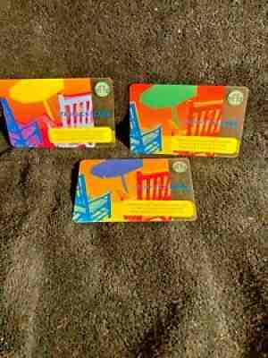 (3) Starbucks 2006 Summer Umbrella Cards - Sold on eBay Sep 04, 2021 for $7.99