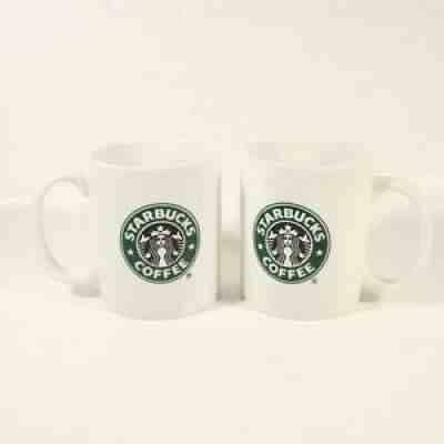 2 CLASSIC 2006 Starbucks 6 oz Coffee Mug Brilliant White Green Mermaid Siren HTF - Sold on eBay Aug 16, 2021 for $14.95