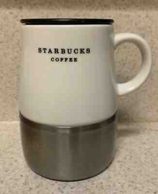 Starbucks Coffee Cup 2006 Travel Mug Coffee Cup Tea Ceramic with Metal Base 14oz - Sold on eBay Jul 02, 2021 for $15.99