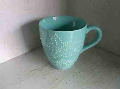 2006 Starbucks Embossed Dot Flowers Green Mug Cup 12 oz - Sold on eBay Sep 03, 2021 for $18.25