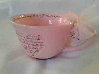 Starbucks Pink 2006 Love Amore Heart Charm Hand Painted Tea Cup Coffee Mug 12 oz - Sold on eBay Sep 14, 2021 for $14.98