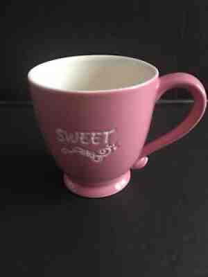STARBUCKS COFFEE 2006 15 OZ "SWEET" PINK PEDESTAL COFFEE TEA COCOA MUG - Sold on eBay Jun 21, 2021 for $10.00