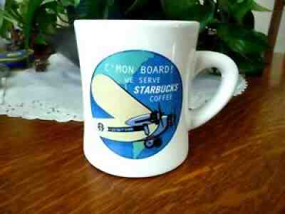 Starbucks 2001 Barista C'Mon Board Retro Airplane Diner Style Coffee Mug - Sold on eBay Jul 01, 2021 for $19.00
