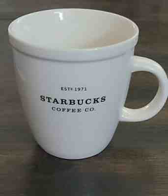 Starbucks Barista Mug 2001 Ceramic Large Abbey White 16oz Coffee Cup Estd 1971 - Sold on eBay Aug 13, 2021 for $17.00