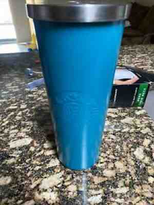Starbucks Stainless Steel 24 oz Tumbler Barista Venti Blue Green With Lid - Sold on eBay Jul 12, 2021 for $6.50