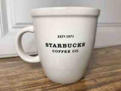 Starbucks 2001 Barista Mug Large Abbey White 16oz Ceramic Coffee Cup Est'd 1971 - Sold on eBay Sep 13, 2021 for $10.95