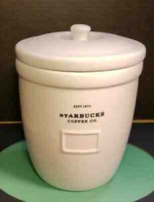Starbucks Abbey Barista Coffee Canister Cookie Jar White Ceramic 64 Oz 2002 VTG - Sold on eBay Jun 21, 2021 for $34.00