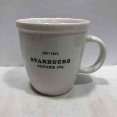 Starbucks Coffee Co. Estd 1971, Barista Mug - 2001 White With Black Lettering - Sold on eBay Jul 30, 2021 for $14.99