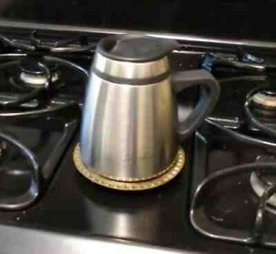 Starbucks Coffee Barista Stainless Steel Chubby Travel Cup Mug c2000 16oz w/Lid - Sold on eBay Aug 01, 2021 for $19.99