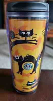 Starbucks Barista Halloween Fall 2002 Black Cats Tumbler Cup 16 Oz - Sold on eBay Jul 28, 2021 for $8.99