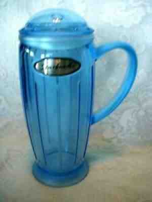 Collectible STARBUCKS BARISTA COFFEE Large 16 oz. Blue Cup / Mug w/Lid - Sold on eBay Aug 31, 2021 for $18.99