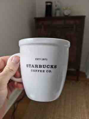 Starbucks Barista Mug 2001 Ceramic Large Abbey White 16oz Coffee Cup Estd 1971 - Sold on eBay Jul 14, 2021 for $17.79
