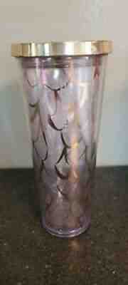 Starbucks Gold Siren Mermaid Scales Cold Cup 24oz Venti Tumbler-No Straw - Sold on eBay Sep 13, 2021 for $11.00