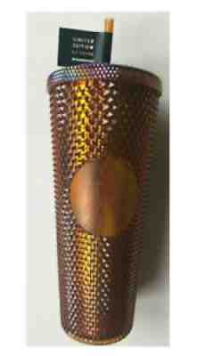 Starbucks 50th Anniversary Gold Studded Venti Tumbler Limited Edition 24 oz - Sold on eBay Jul 03, 2021 for $19.99