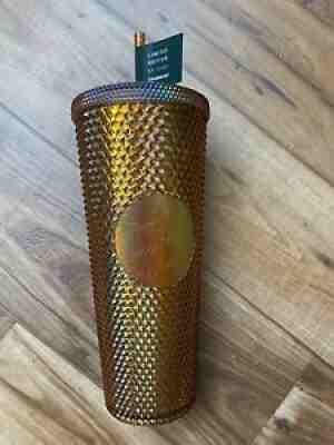Starbucks 50th Anniversary Gold / Copper Studded 24 oz Tumbler New - Sold on eBay Jul 03, 2021 for $35.00