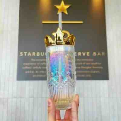2021 Starbucks Valentine Siren Golden Crown Glass 14oz Straw Cup Tumbler US NEW - Sold on eBay Jul 09, 2021 for $39.76