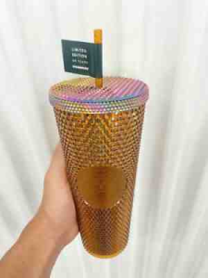 Starbucks 2021 50th Anniversary Honeycomb Copper Studded 24oz Venti Tumbler - Sold on eBay Jul 27, 2021 for $32.00