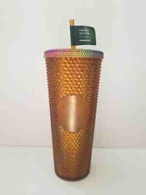 Starbucks Gold Studded Tumbler 24 oz 50th Anniversary Limited Edition Cup - Sold on eBay Jul 27, 2021 for $28.00