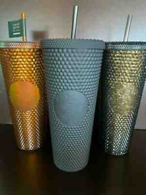 Starbucks Studded: China Black Gold Glitter, Honeycomb, Matte Black (Lot of 3) - Sold on eBay Aug 10, 2021 for $125.00