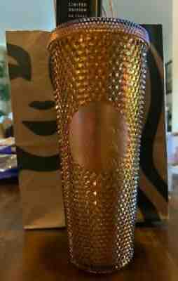 Starbucks 50th Anniversary Limited Edition Gold Studded Tumbler - 24oz NEW! - Sold on eBay Jul 20, 2021 for $29.00