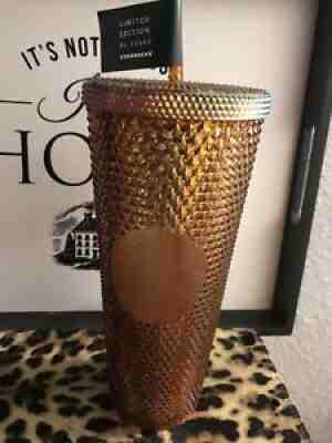 Starbucks 50th Anniversary Gold / Copper Studded 24 oz Tumbler New SHIPS TODAY - Sold on eBay Sep 01, 2021 for $45.00