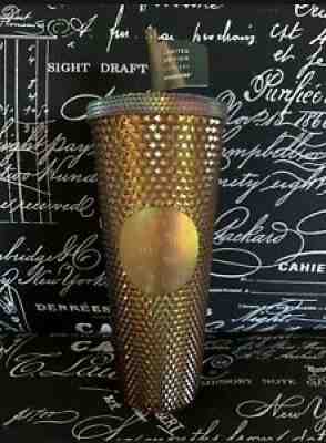 Starbucks 2021 50th Anniversary Honeycomb Copper Studded 24oz Venti Tumbler - Sold on eBay Jul 25, 2021 for $33.00