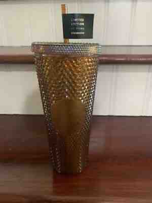 Starbucks 50th Anniversary Gold Copper Studded Tumbler Venti-24oz - Sold on eBay Jun 29, 2021 for $26.00